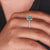 Princess engagement ring, round cut ring, handmade jewelry