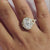 Moissanite ring oval cut with exceptional brilliance and shine.
