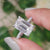 Emerald Cut Hidden Halo Moissanite Ring