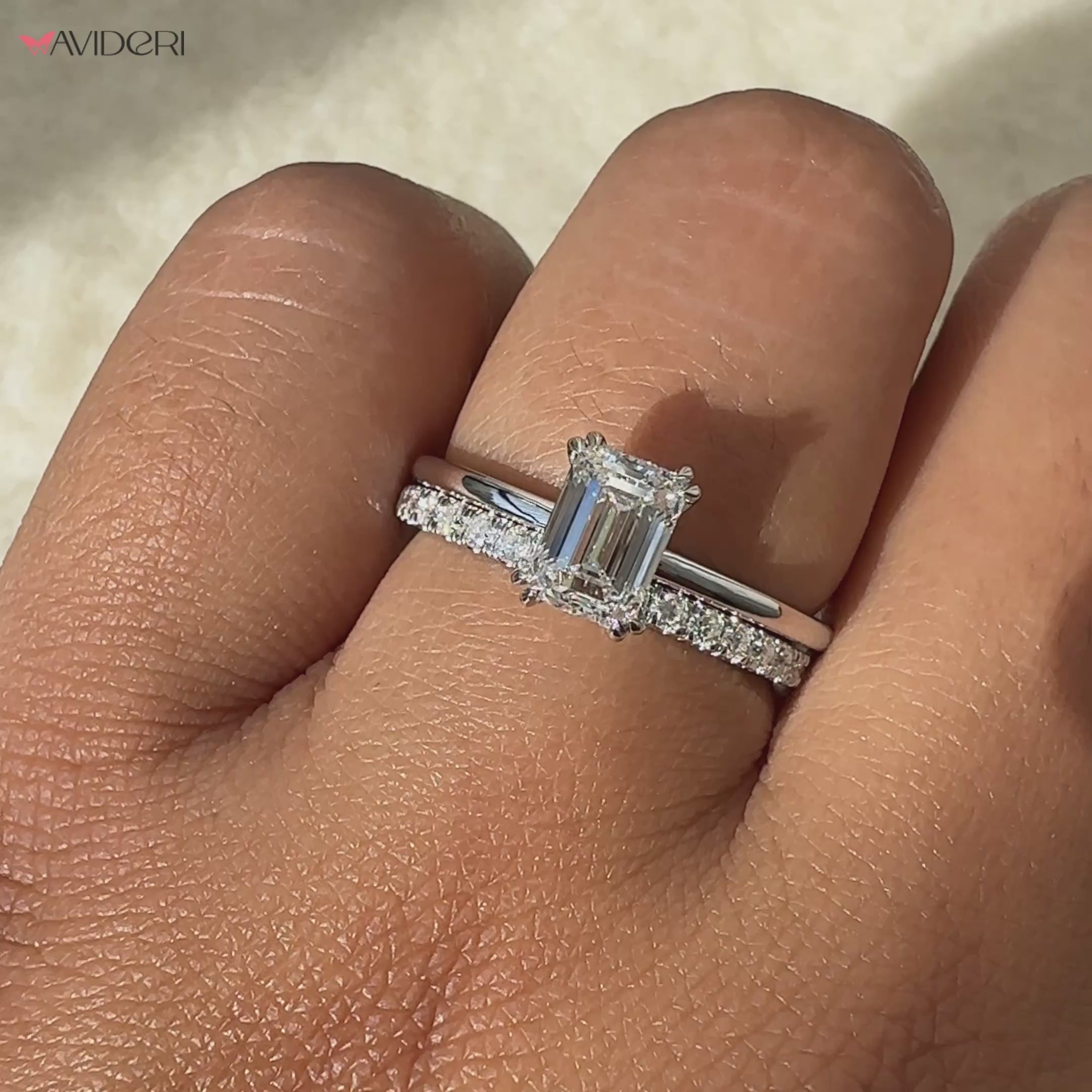 Emerald cut ring showcasing a dazzling and radiant gemstone