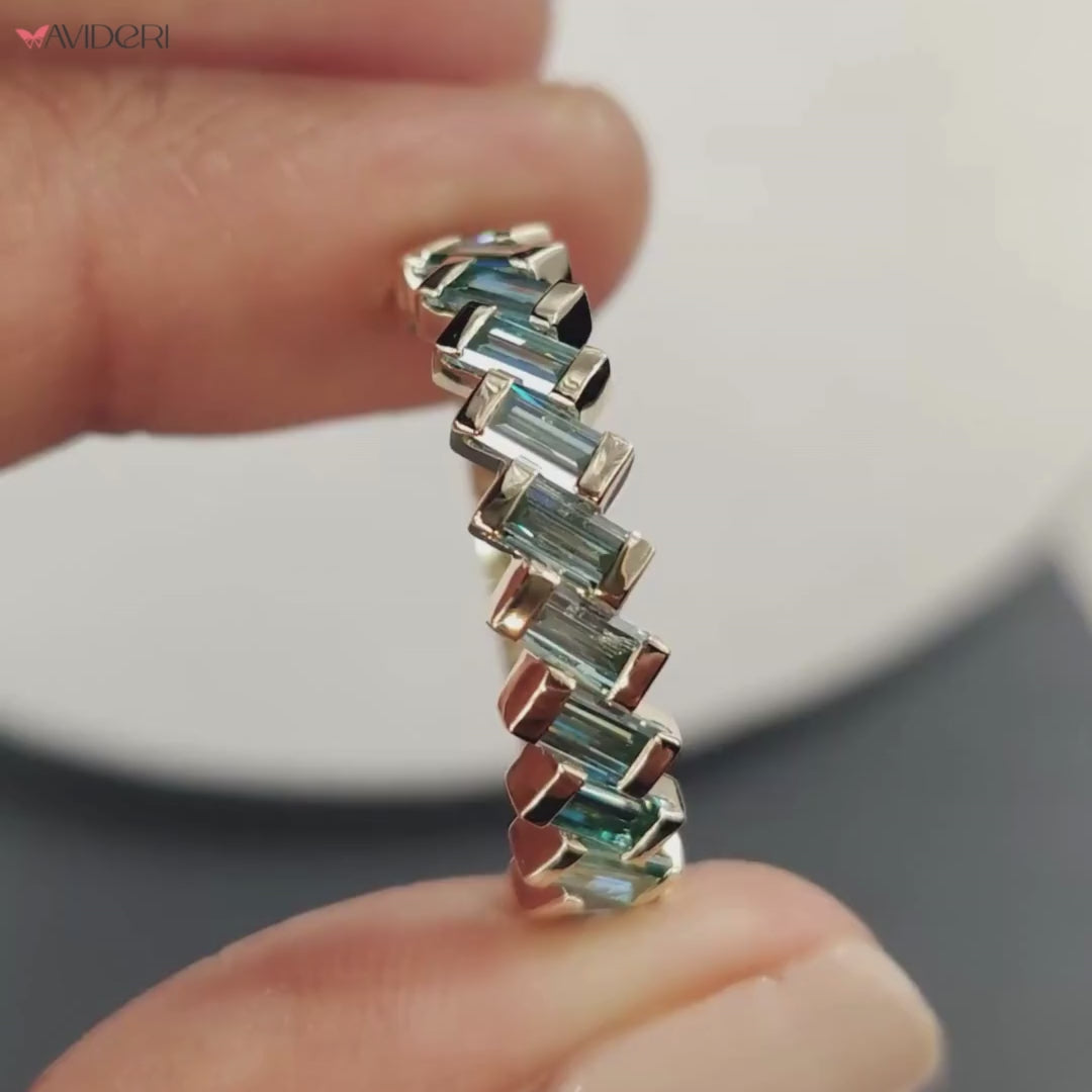 Designer wedding band blends luxury craftsmanship with unique detailing and high-end materials.