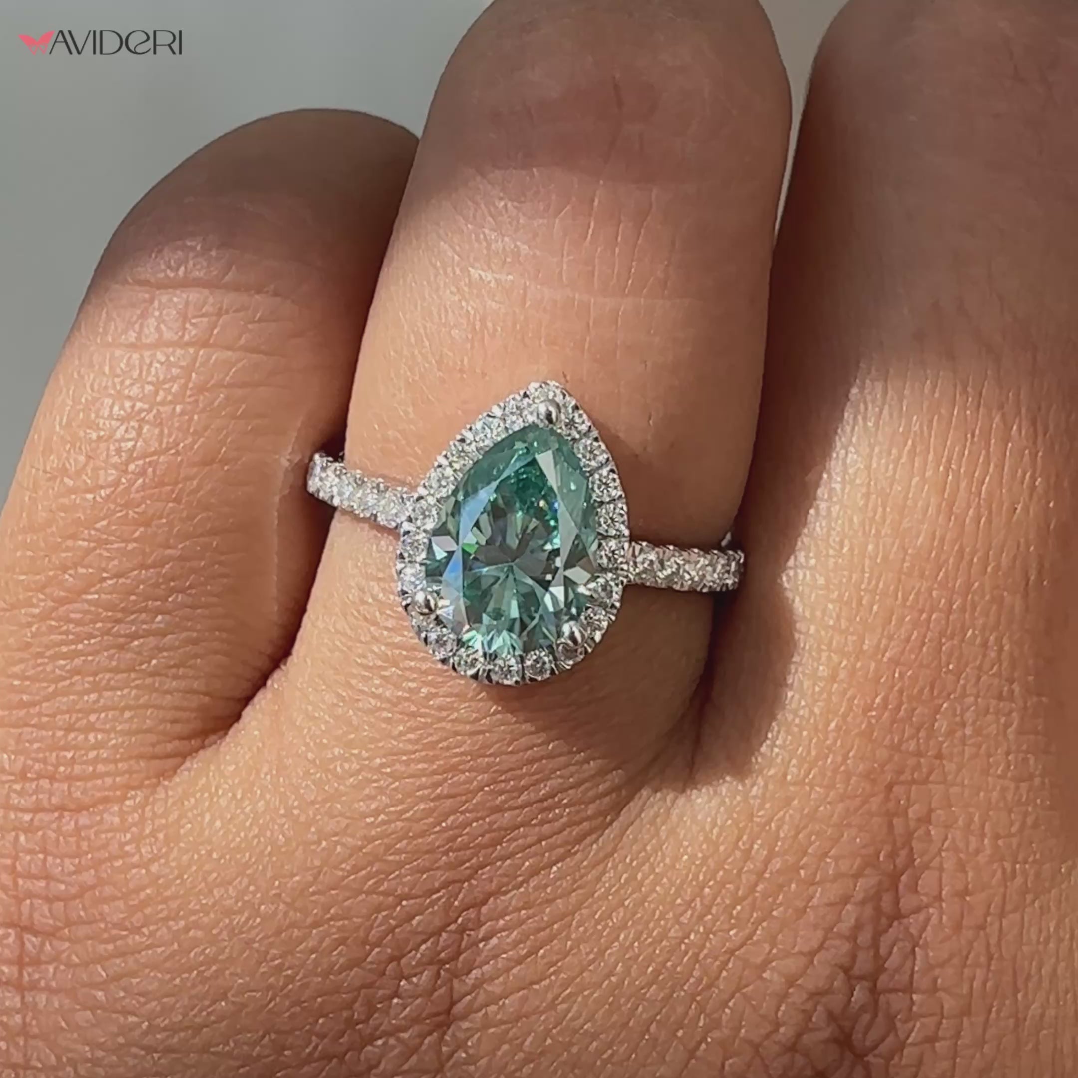 Unique pave engagement ring crafted for lasting elegance.