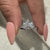 Chevron style adds sharp lines to the wedding band.