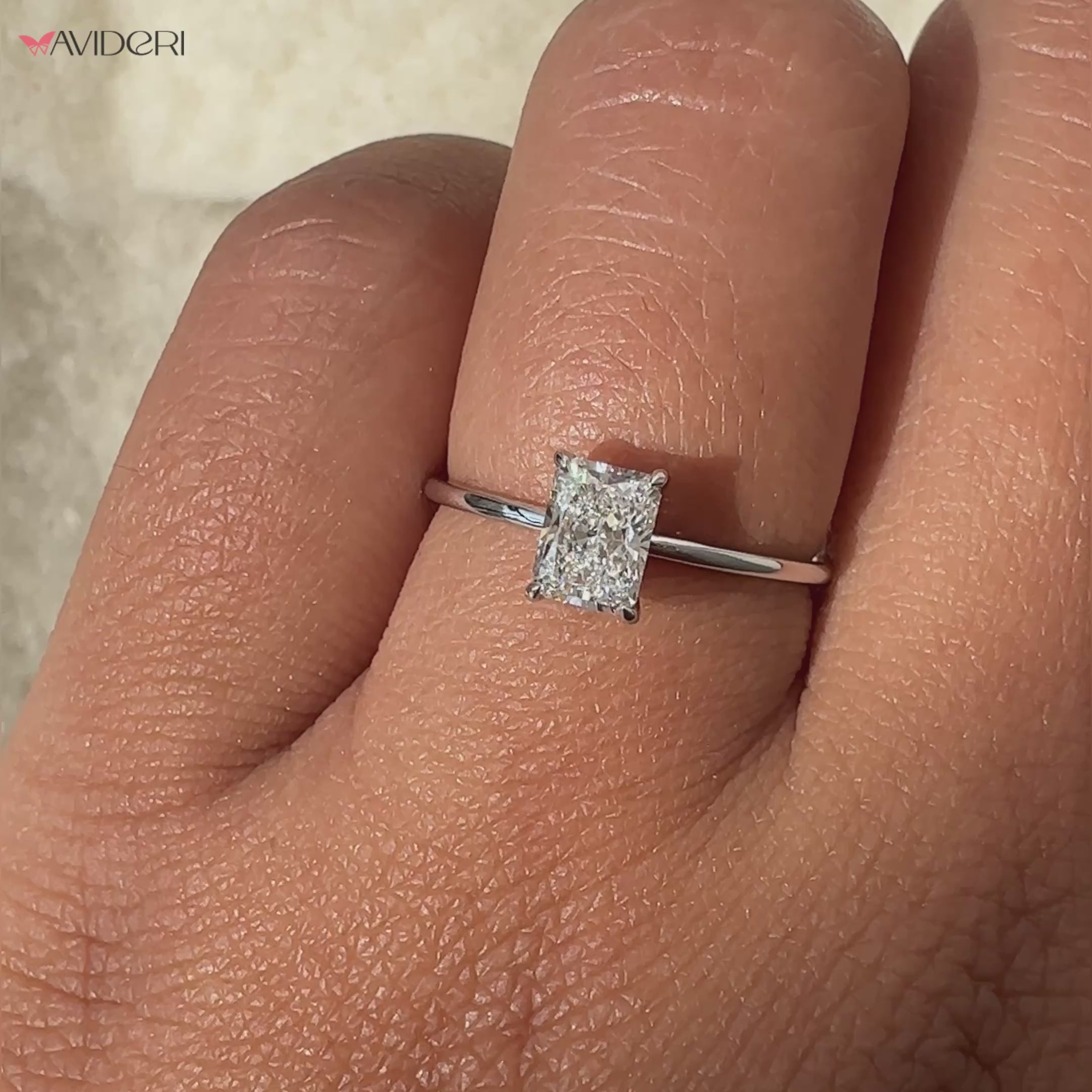 Stunning radiant cut diamond ring for sparkling elegance