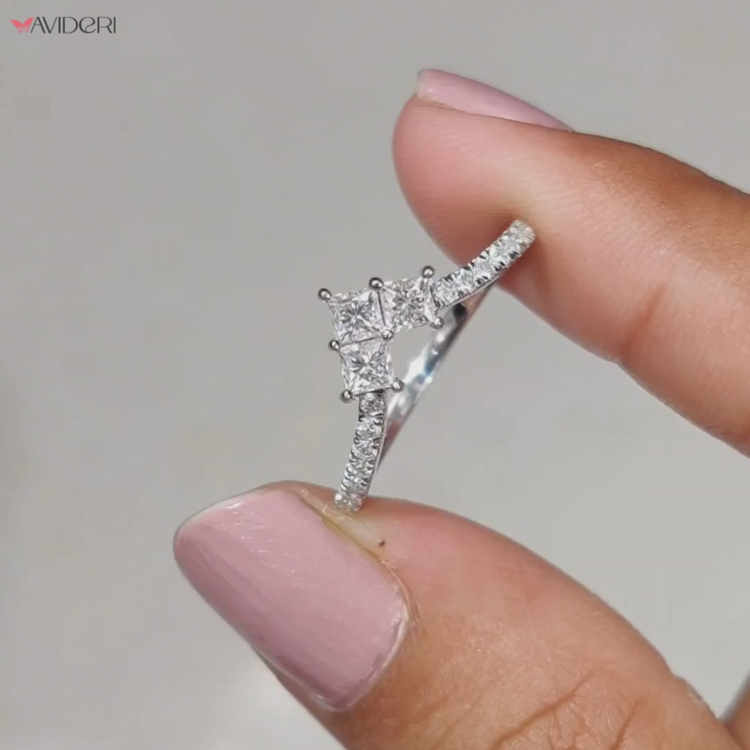 Tiara wedding band features intricate details and regal design with a modern twist.