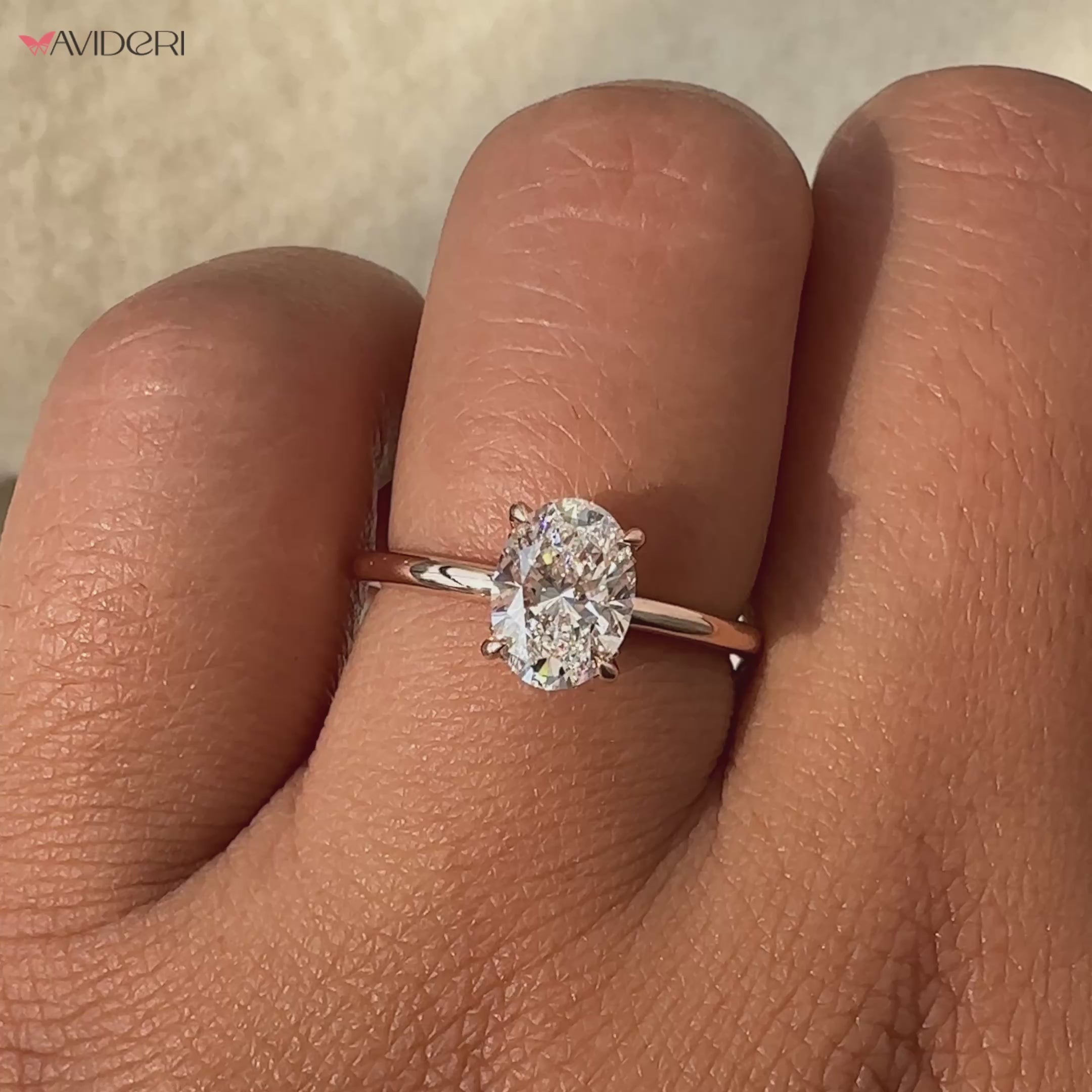 oval engagement ring, claw prong setting, solitaire engagement ring