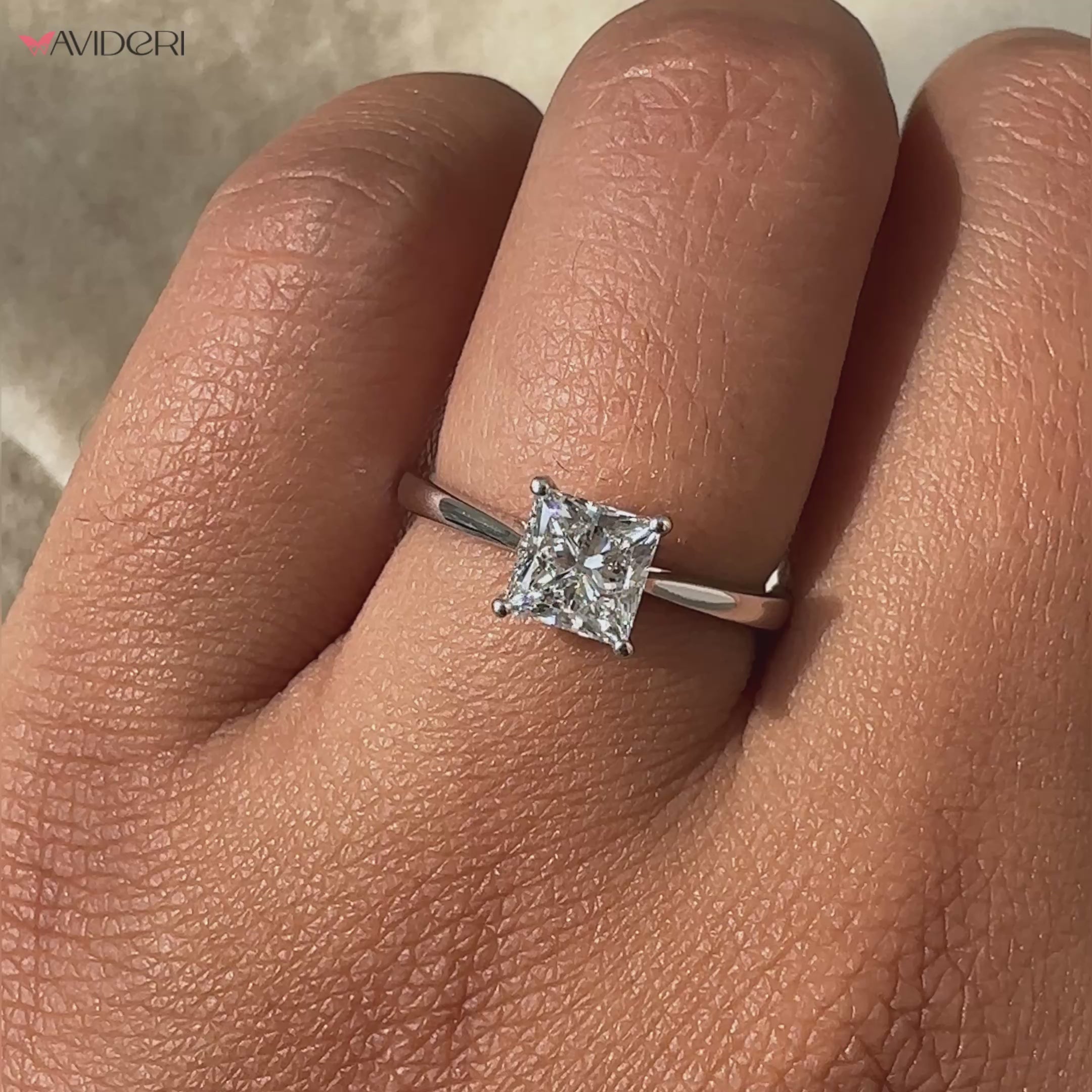 princess cut ring lab grown diamond