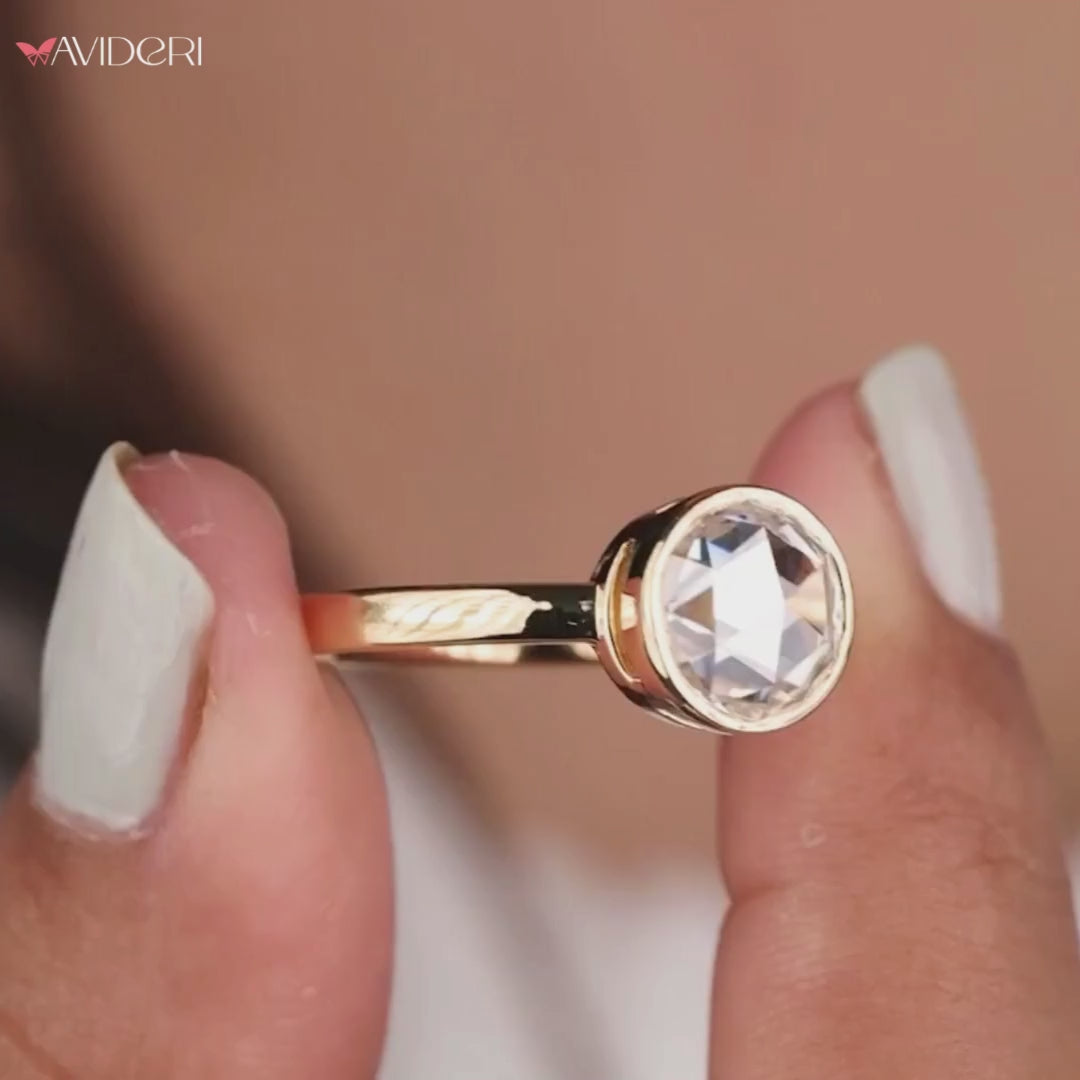 Solitaire engagement ring set in a beautiful and timeless design for a classic look.