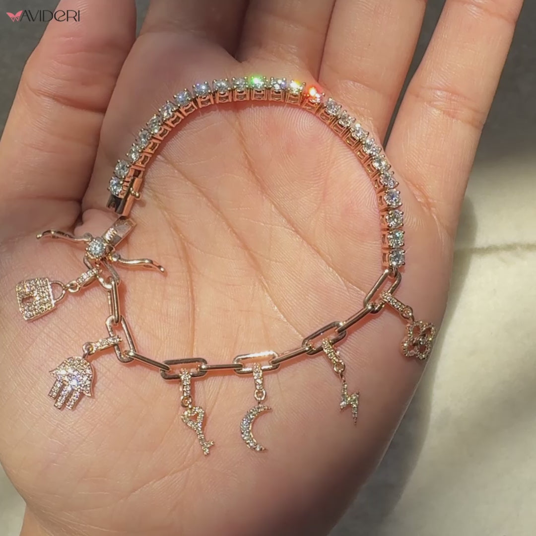 Half tennis bracelet with stunning Lab Grown Diamond.