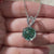 Handmade pendant in white gold with a soft shine.