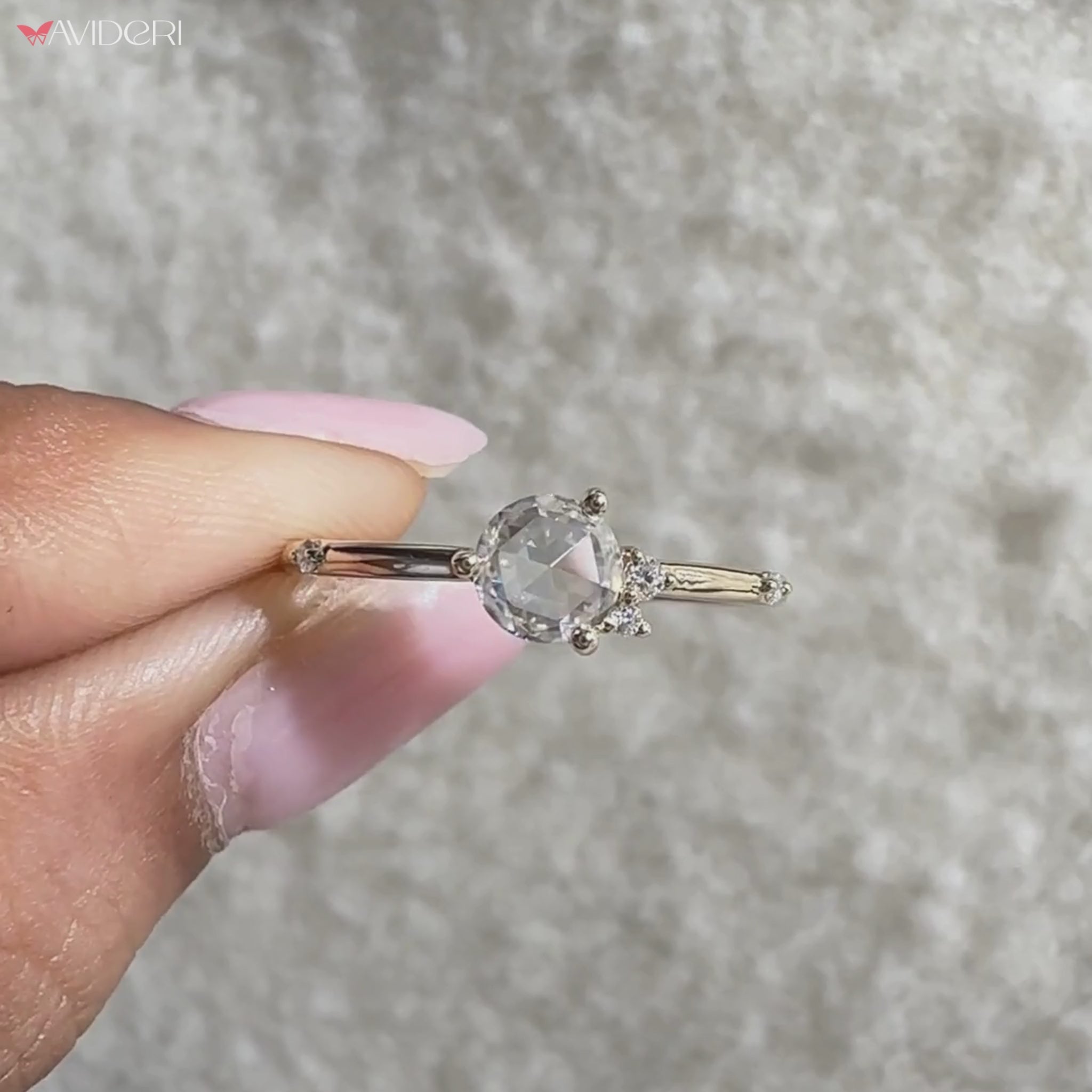 Muse Ring With Round Rose Cut