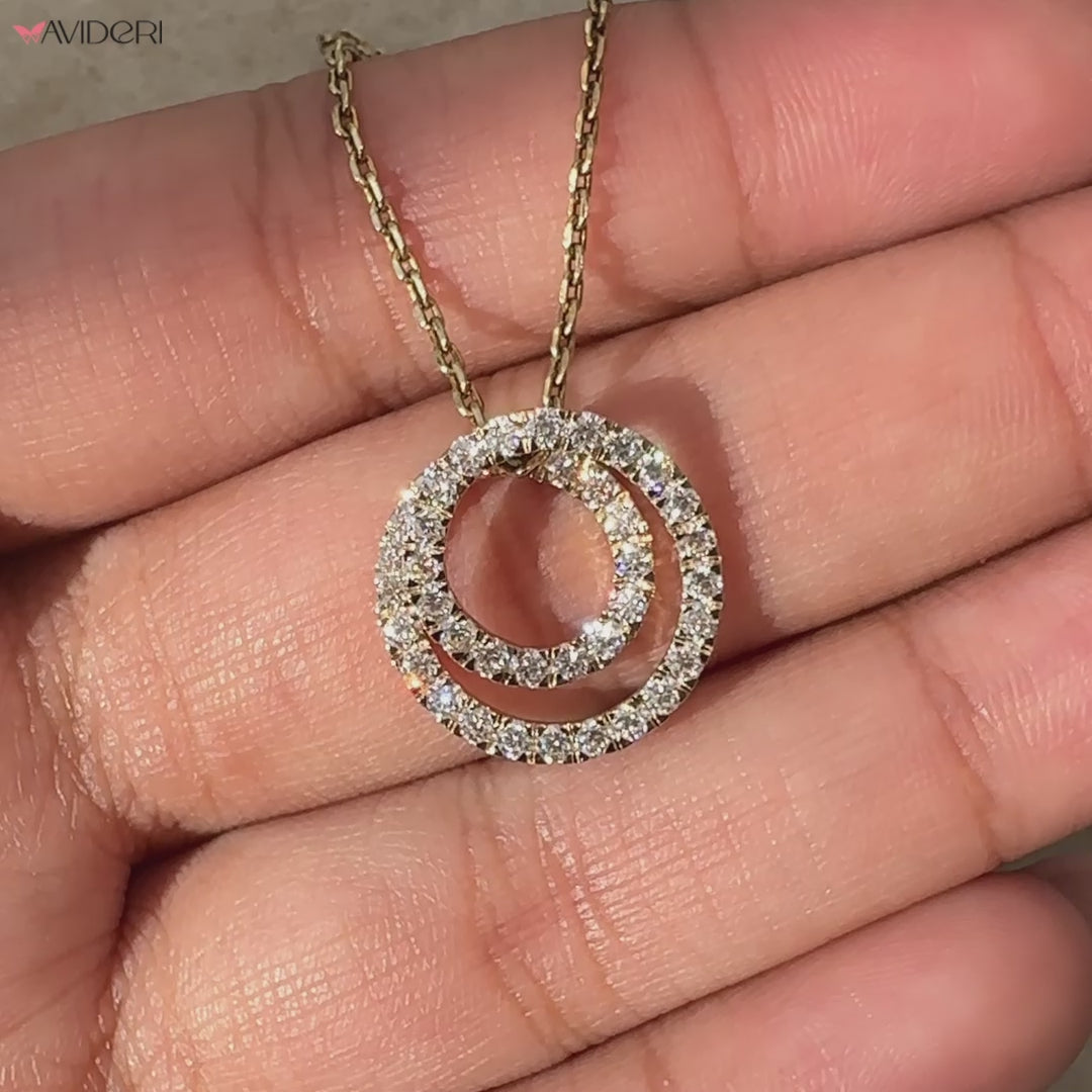 Diamond pendant jewelry with a beautiful round diamond pendant necklace.
