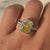 Bezel setting ring with round diamond engagement ring