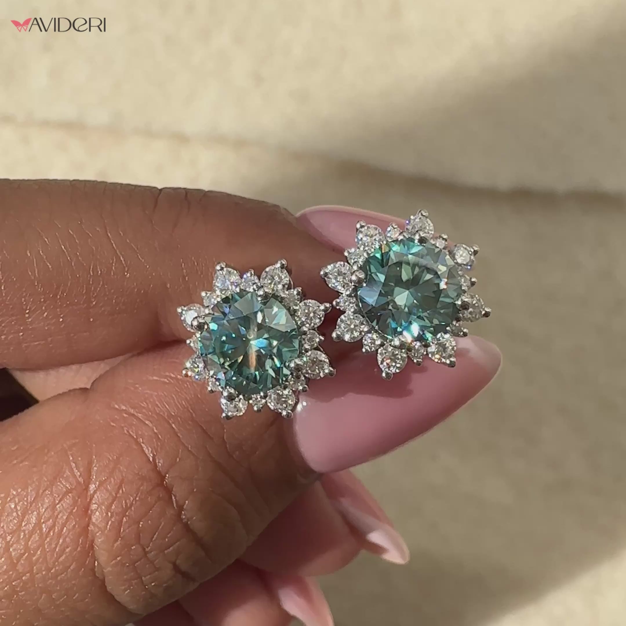 Halo cluster earrings with dazzling brilliance for a sophisticated look