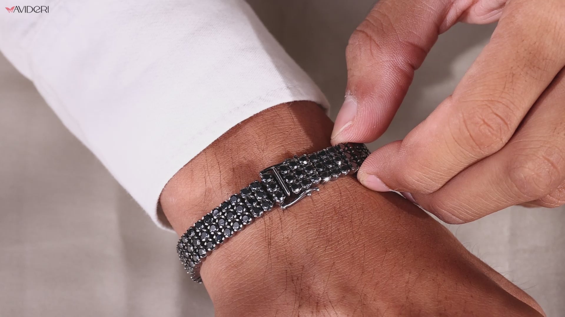 Three Row bracelet round moissanite tennis bracelet custom bracelets designer bracelets