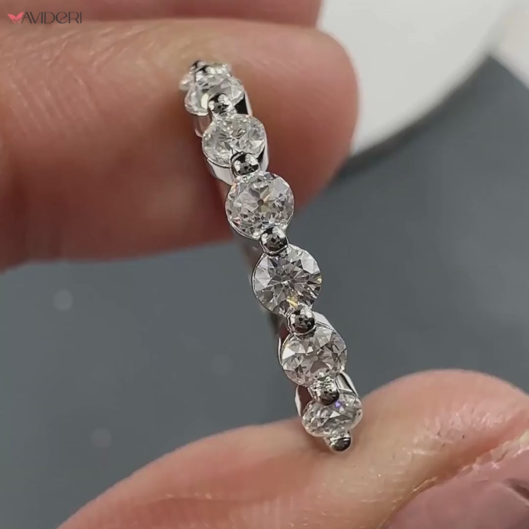 Handmade band, shared prong band, avideri wedding band.