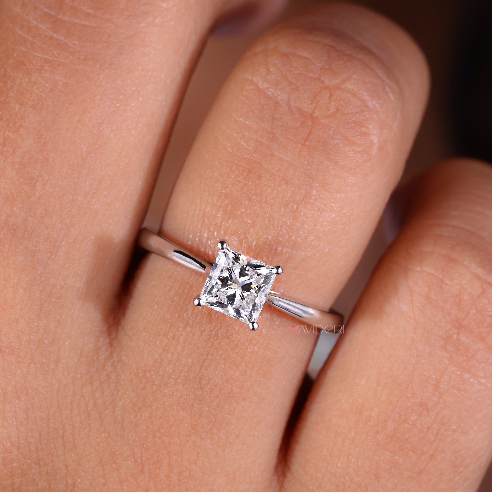 diamond ring princess cut solitaire diamond ring