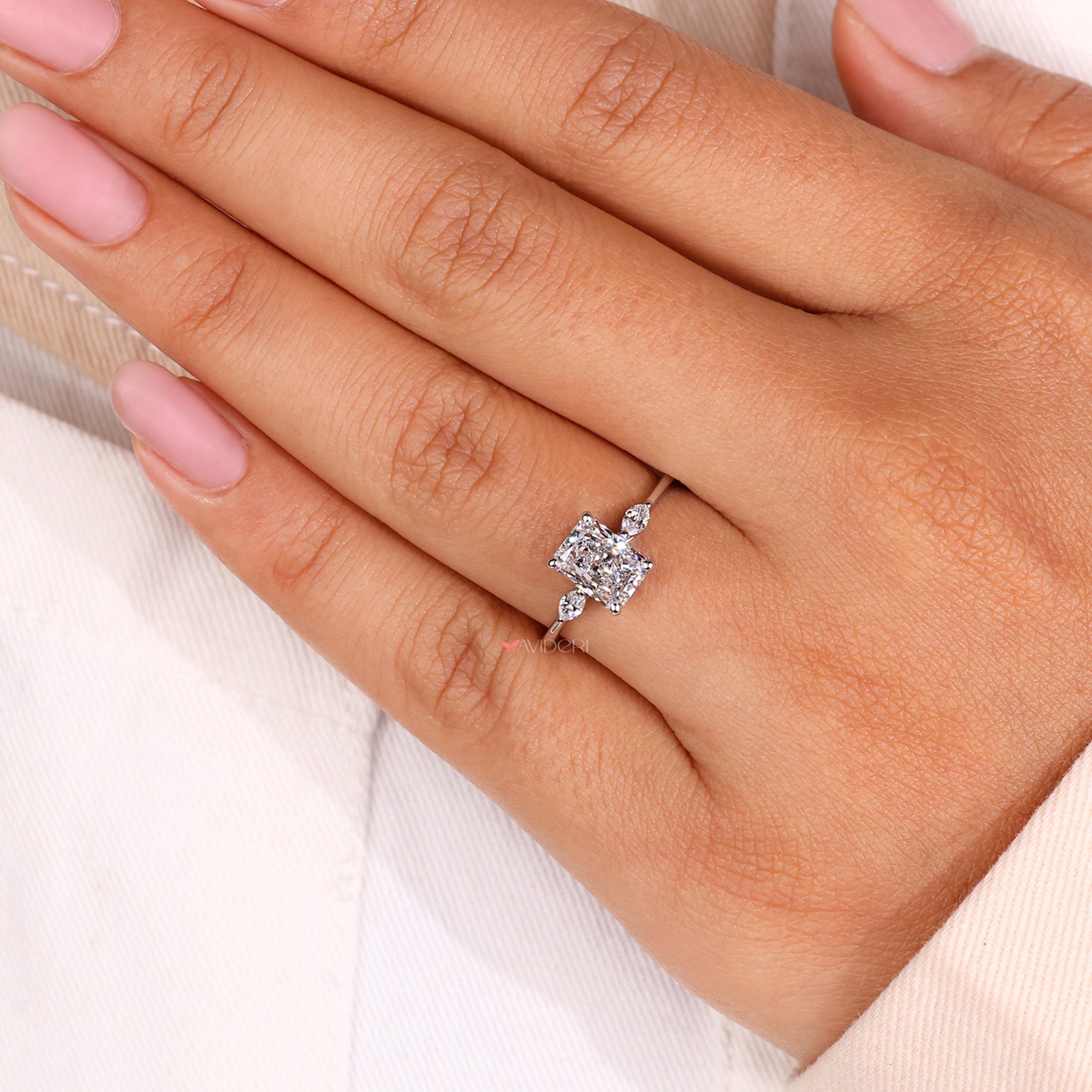 Beautiful radiant diamond ring with unmatched sparkle