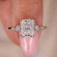 Radiant cut diamond ring featuring a stunning radiant diamond ring design.
