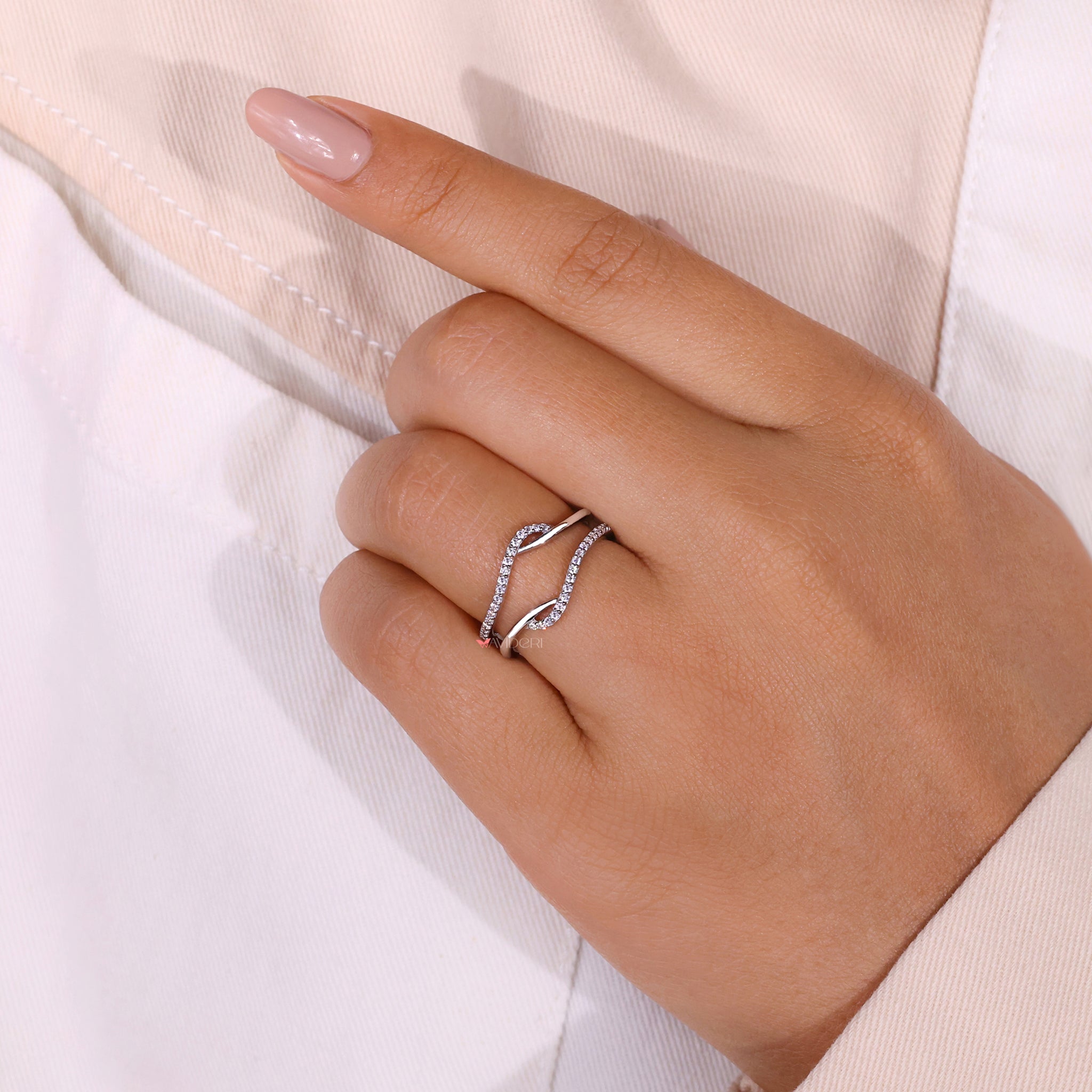 Lab Grown Diamond band with ethical sourcing.