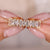 Half eternity band with marquise and baguette diamonds. Half eternity band with marquise and baguette diamonds.