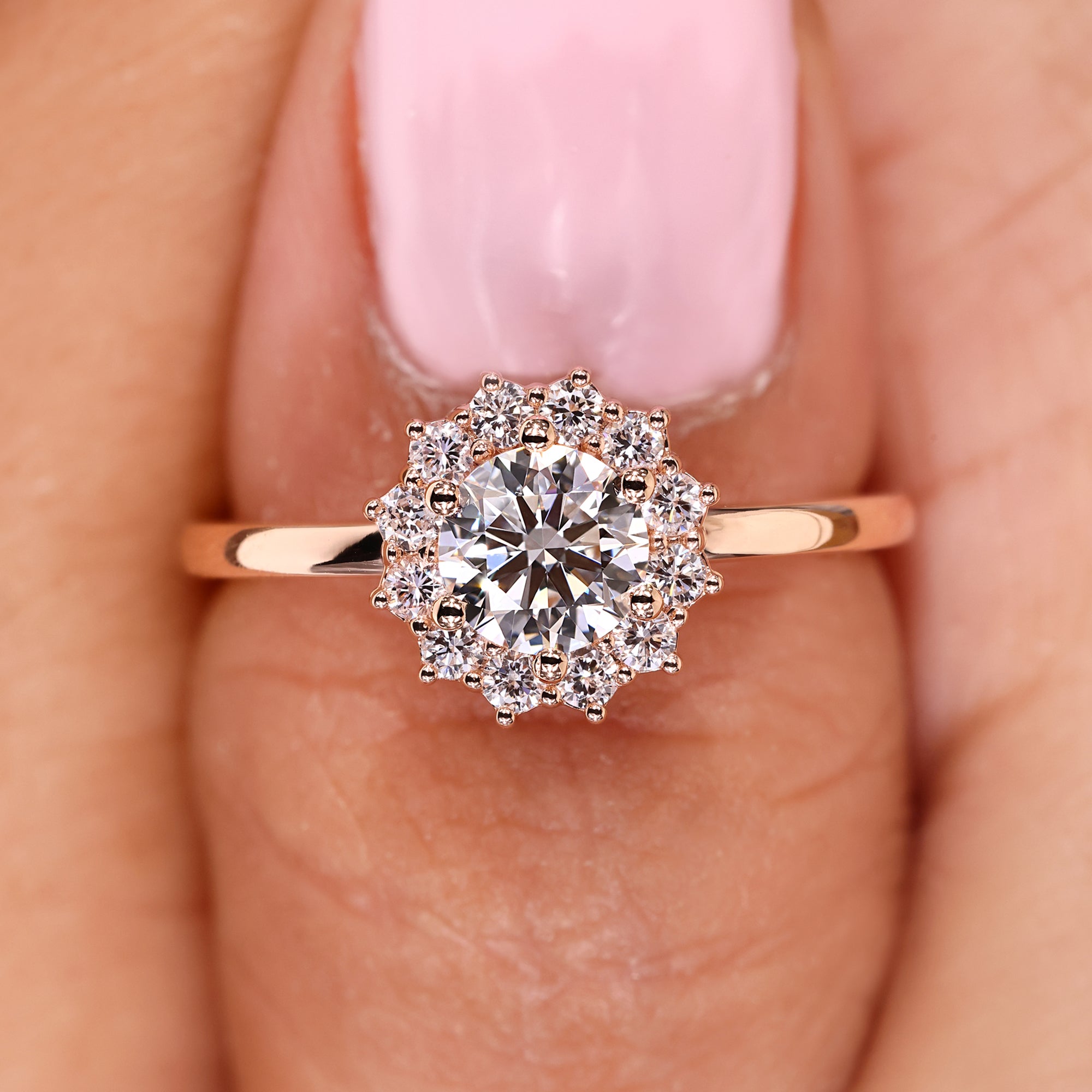 dainty diamond engagement ring.