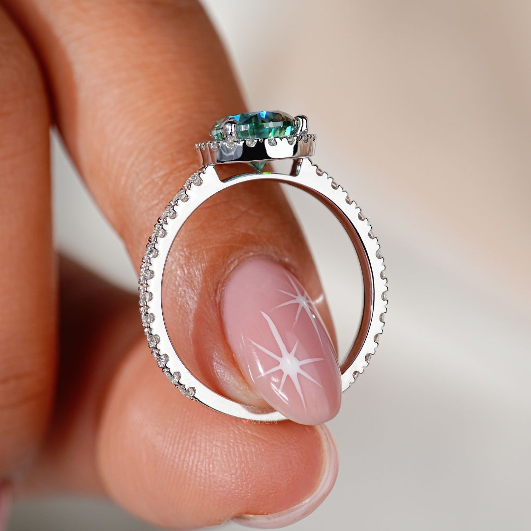 White gold engagement ring perfect for romantic proposals.