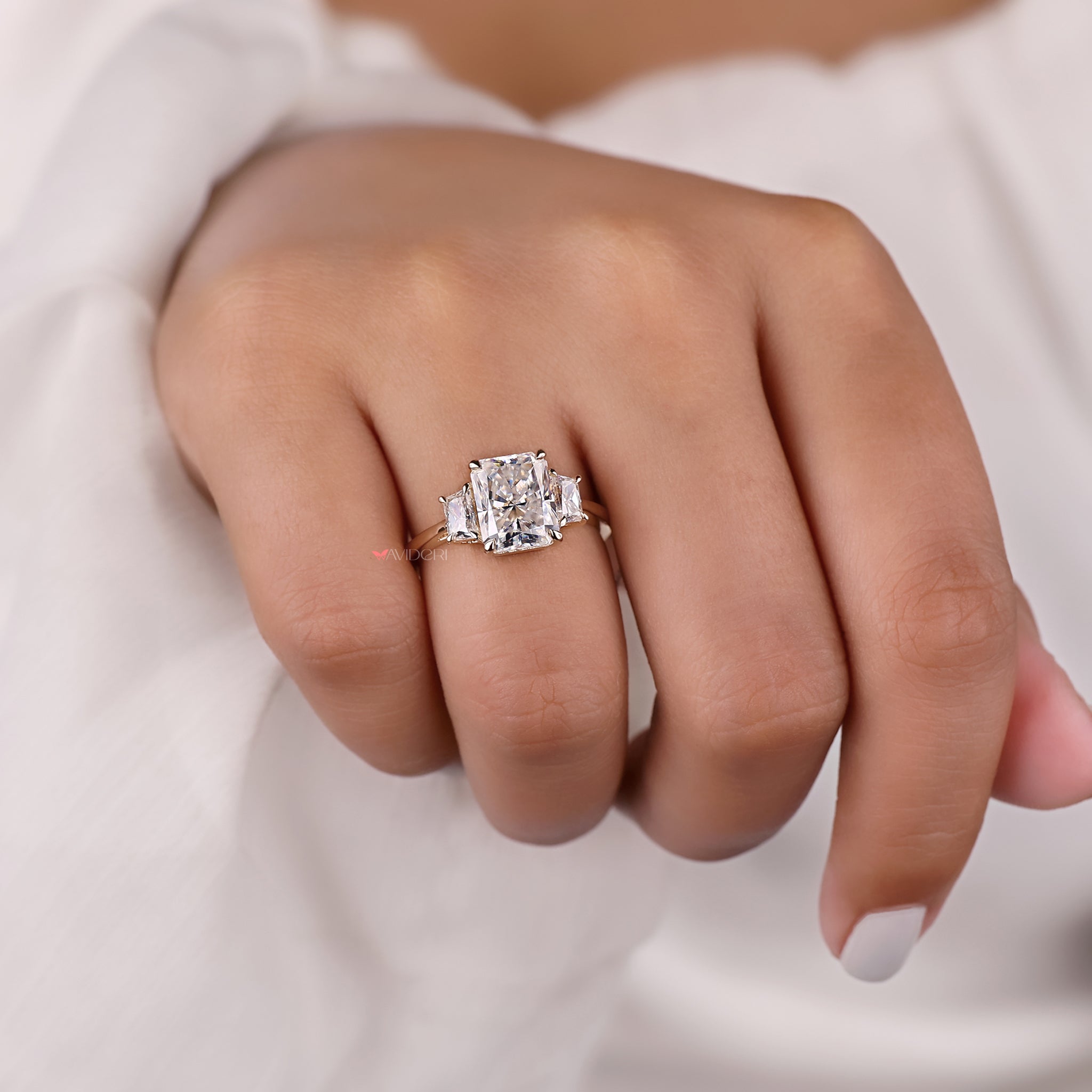 Yellow gold engagement ring, handmade ring, avideri ring