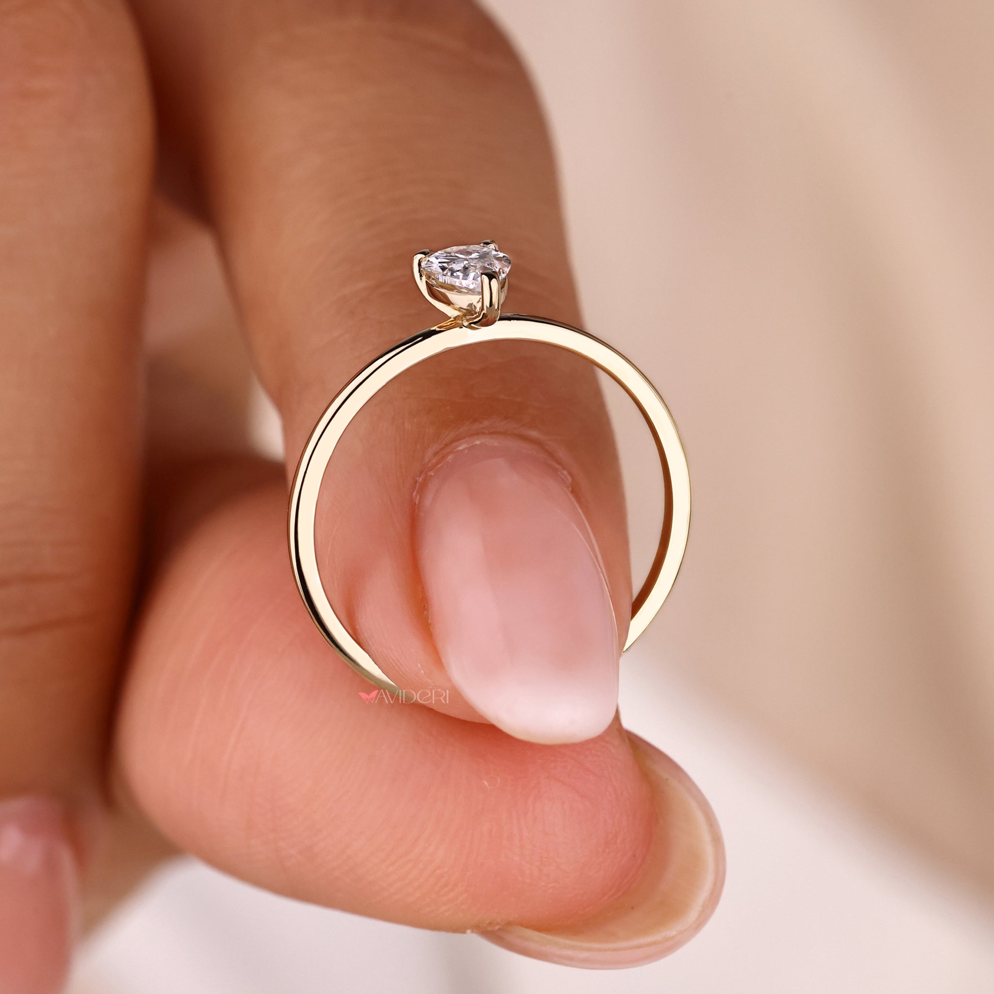 Classic yellow gold diamond ring perfect for any special occasion.