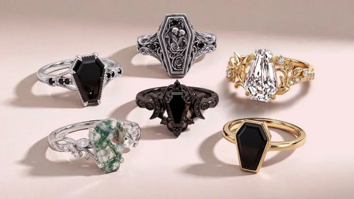 16 Coffin Engagement Rings That Bring Gothic Style to Love