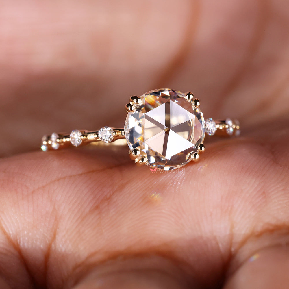 Stunning rose engagement ring crafted for a unique proposal moment.