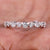 Diamond wedding band in white gold with brilliant shine.
