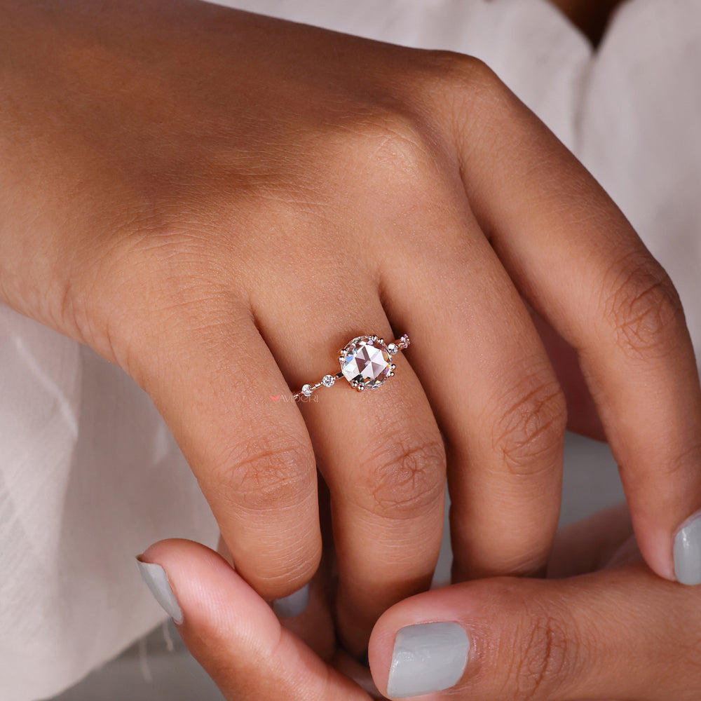 Double prong engagement ring, double prong ring, IGI certified