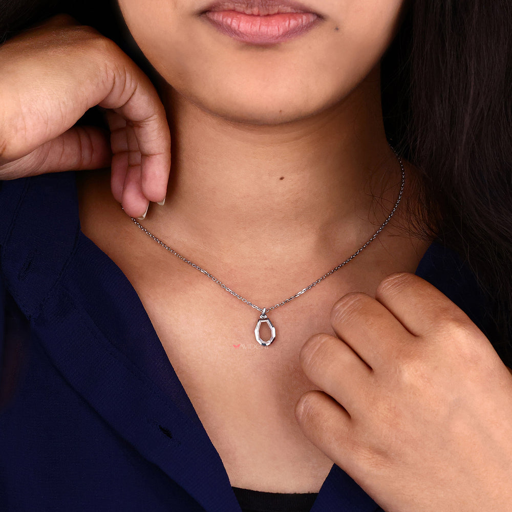 Bezel Set Moissanite Pendant, offering secure and stylish elegance with a modern setting.
