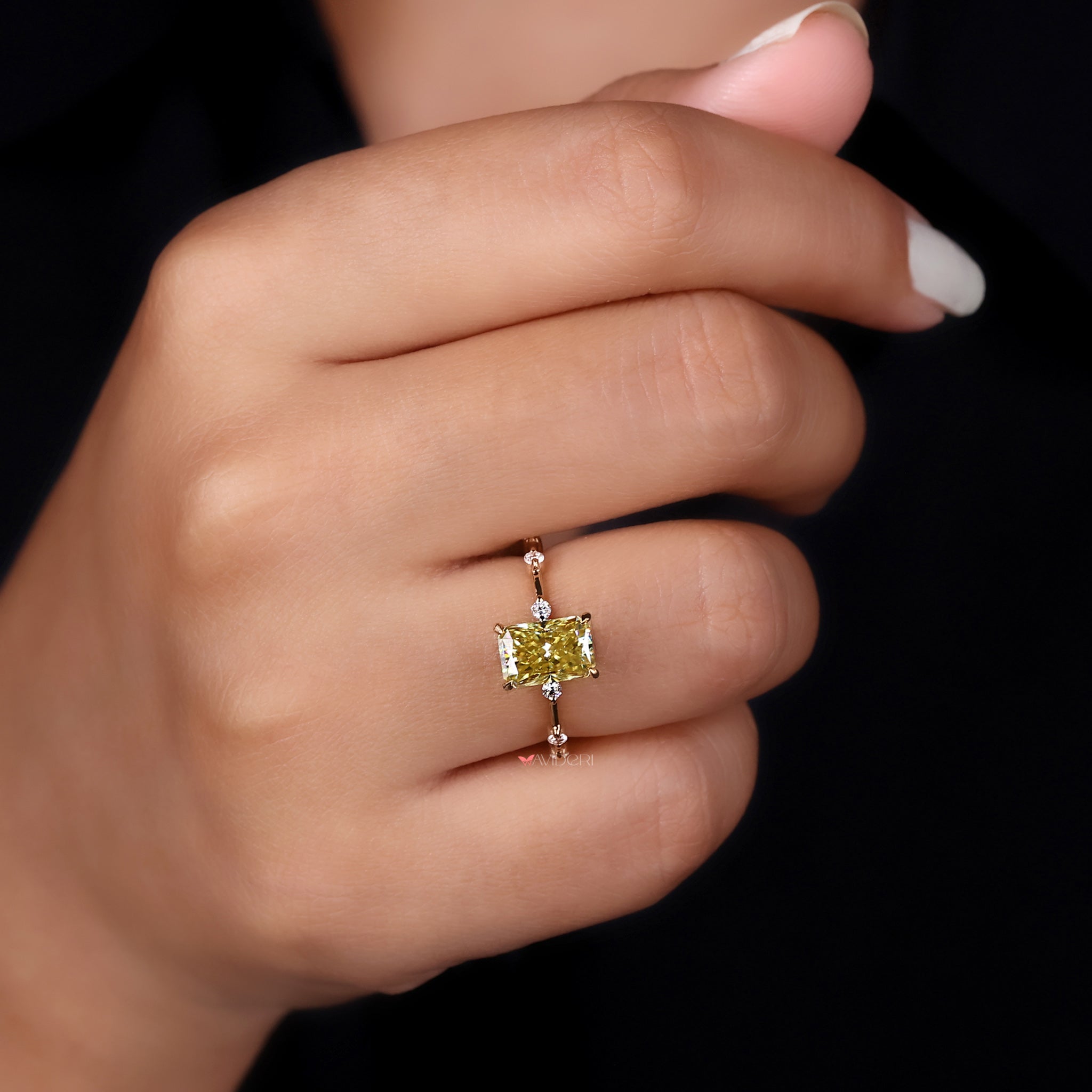 A stunning moissanite engagement ring perfect for any proposal.
