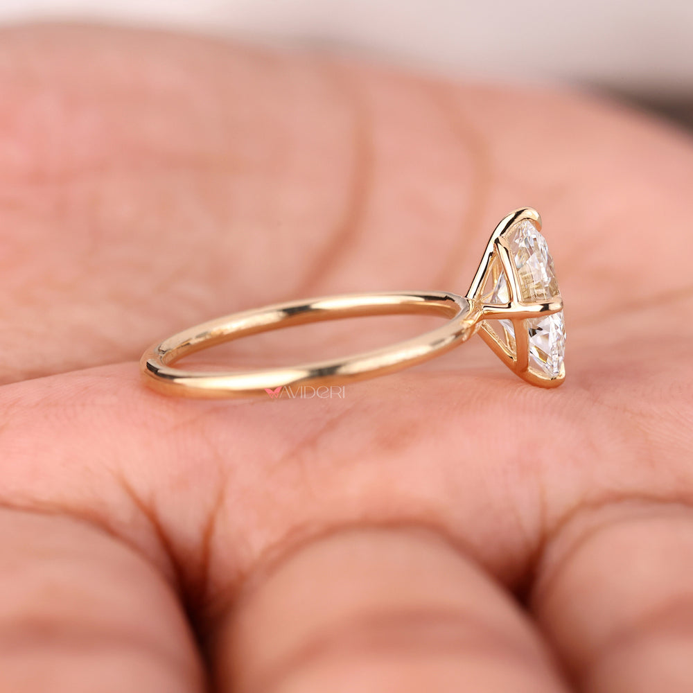 lab grown diamond, igi certified, diamond ring solitaire, oval diamond engagement ring
