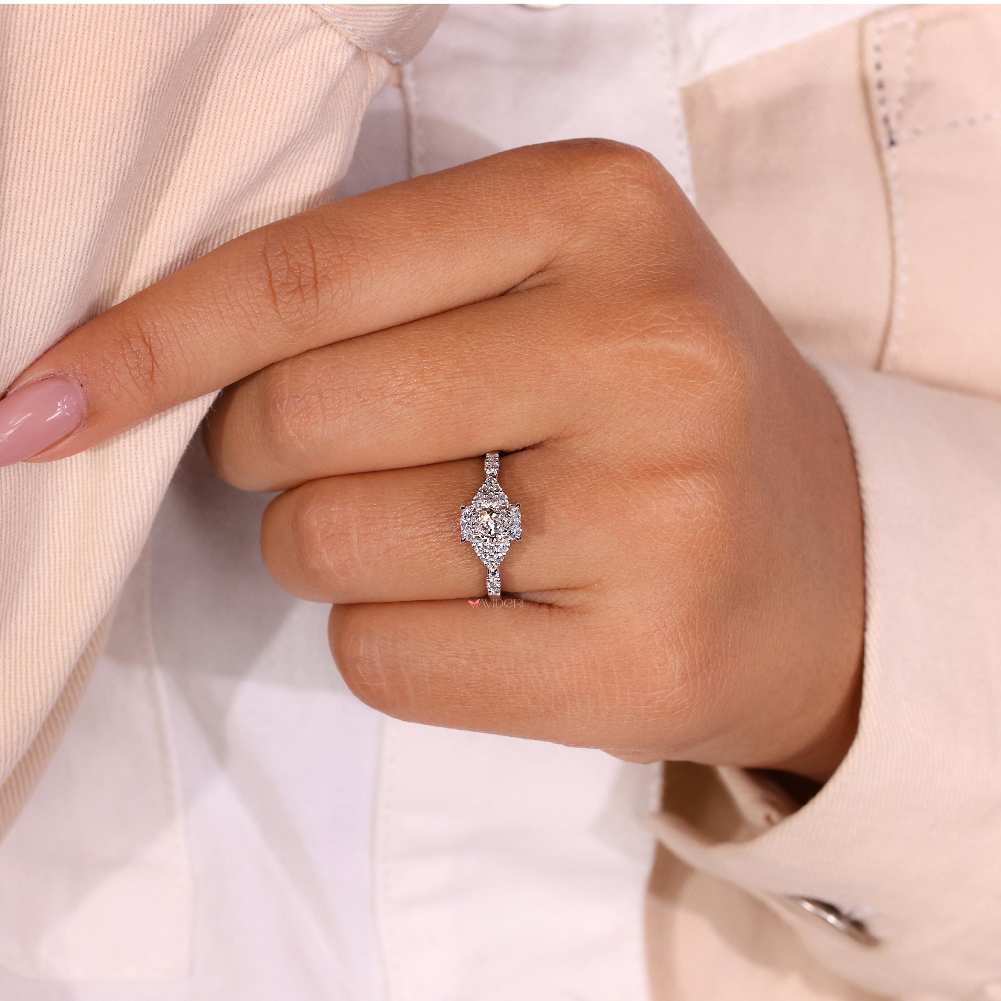 Elegant cushion cut engagement ring perfect for special moments and celebrations.

