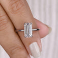 Emerald Cut Engagement Ring In Solitaire Style