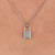 Solid white gold pendant with a polished, luxurious look.
