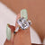 Milgrain ring, milgrain engagement ring, compass double prong setting ring.