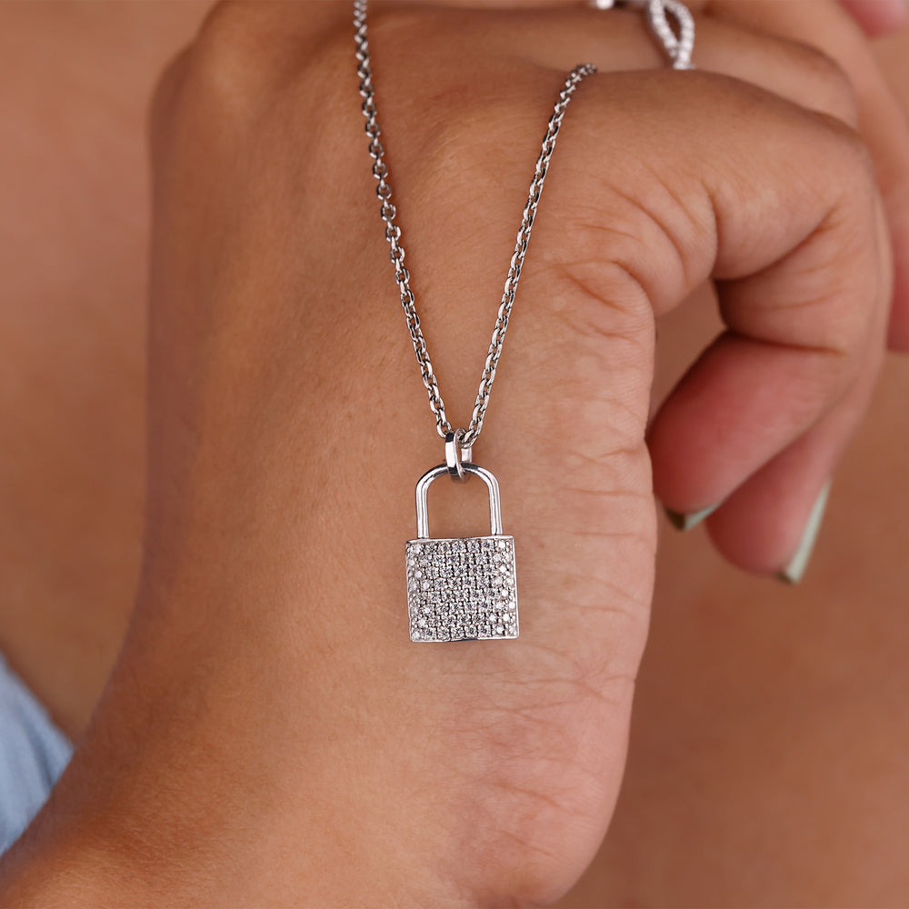 Moissanite pendant offering clarity and brilliance.