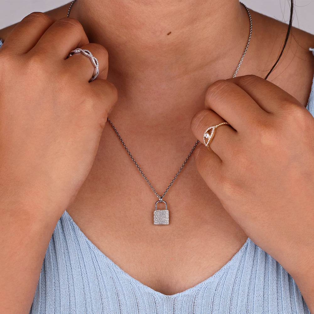 Round brilliant cut moissanite pendant with exceptional sparkle.
