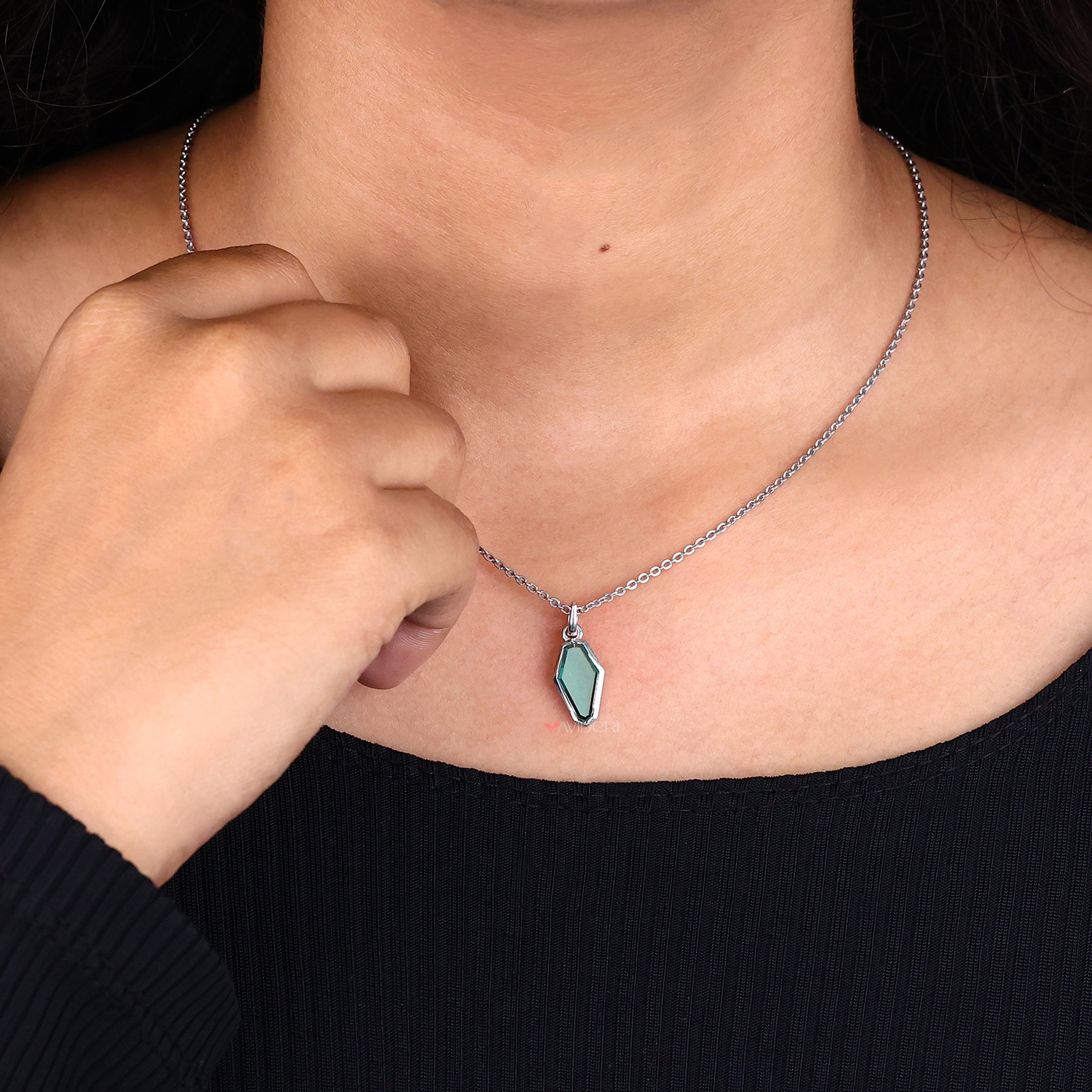 Bezel Setting pendant offers protection and elegance with a smooth finish.