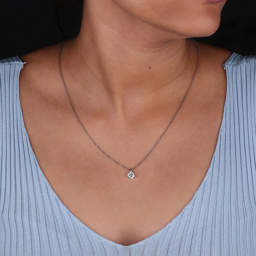 Timeless solitaire pendant perfect as a gift for her on any occasion.