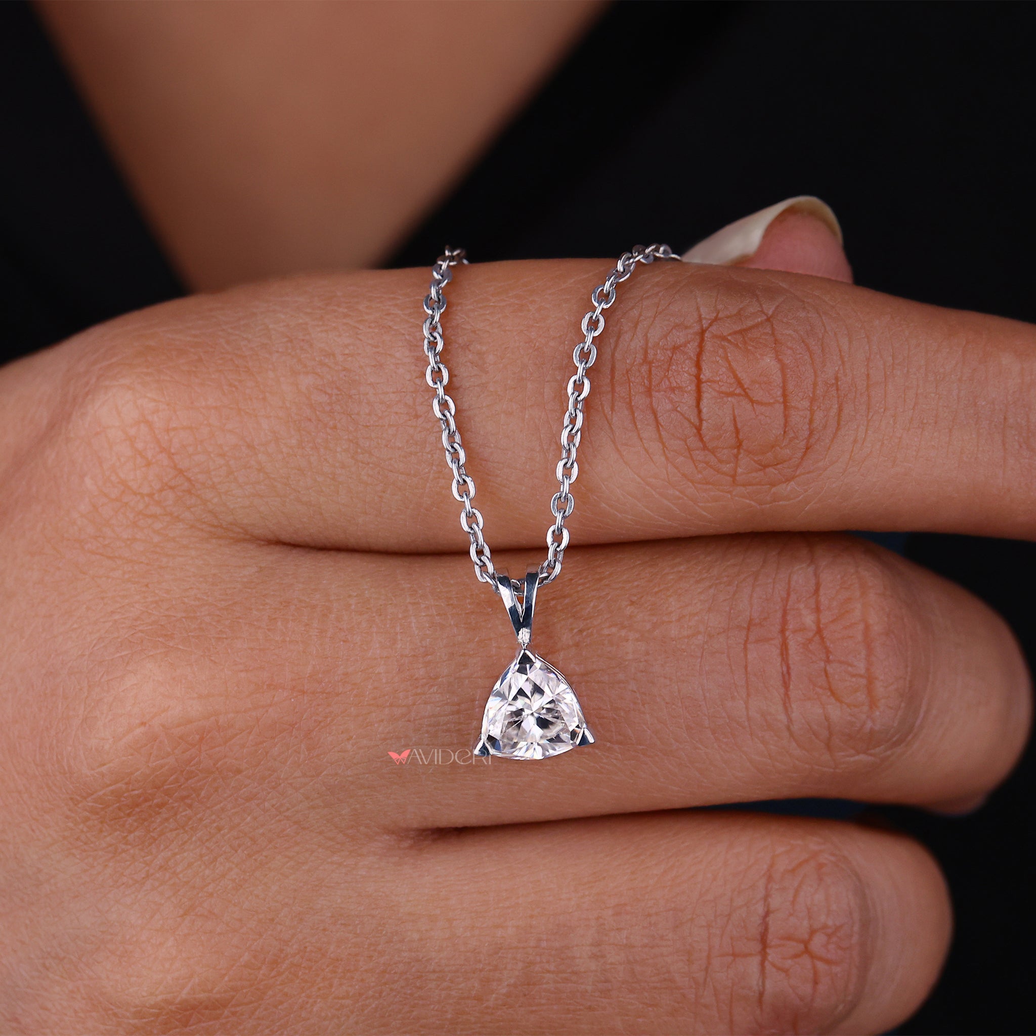 Solitaire pendant with a single stunning stone, perfect for any occasion or as a symbol of love.