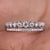 Double row pave wedding band with sparkling diamonds.
