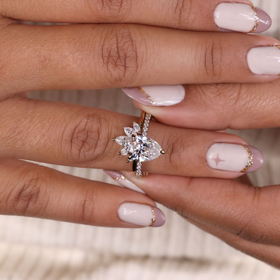 Custom Moissanite Bridal Set designed to fit your individual style.