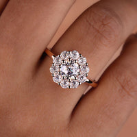 Cluster Engagement Ring With Halo Style