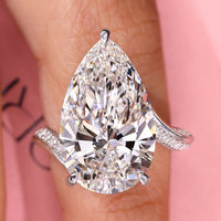 IGI Certified 10 Carat Pear Cut Engagement Ring