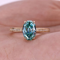 Cathedral Moissanite Ring In Yellow Gold
